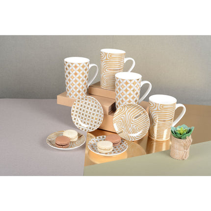 CANCUN RUNDE BECHER 12 CM - 4ER-SET