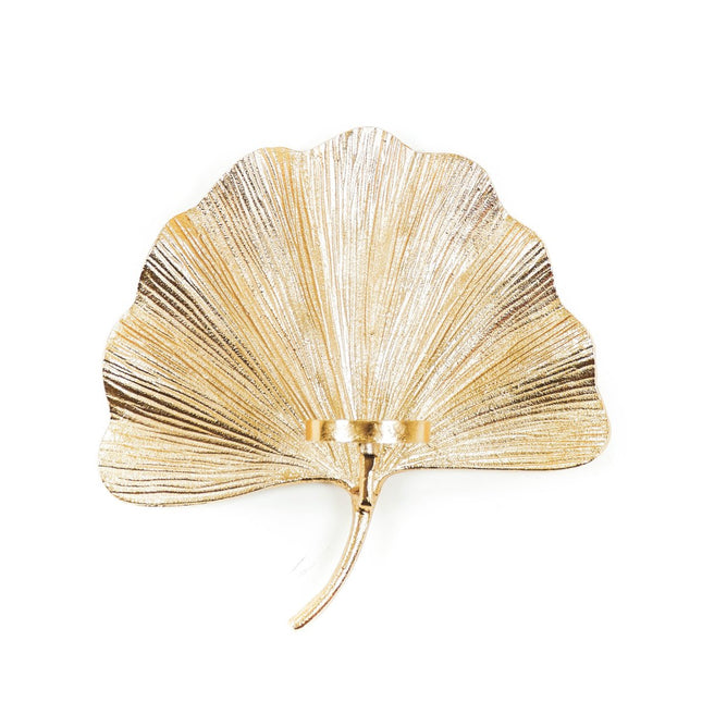 Housevitamin Gingko-Säulenkerzenhalter – Gold – 39 x 15 cm