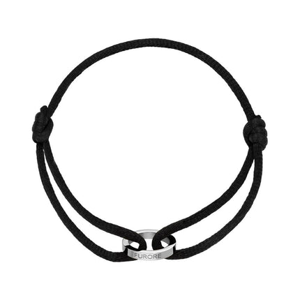 Armband aus Edelstahl und Nylon, silberfarben