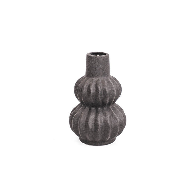 Housevitamin Vase in organischer Form – Schwarz – 15 x 15 x 24 cm