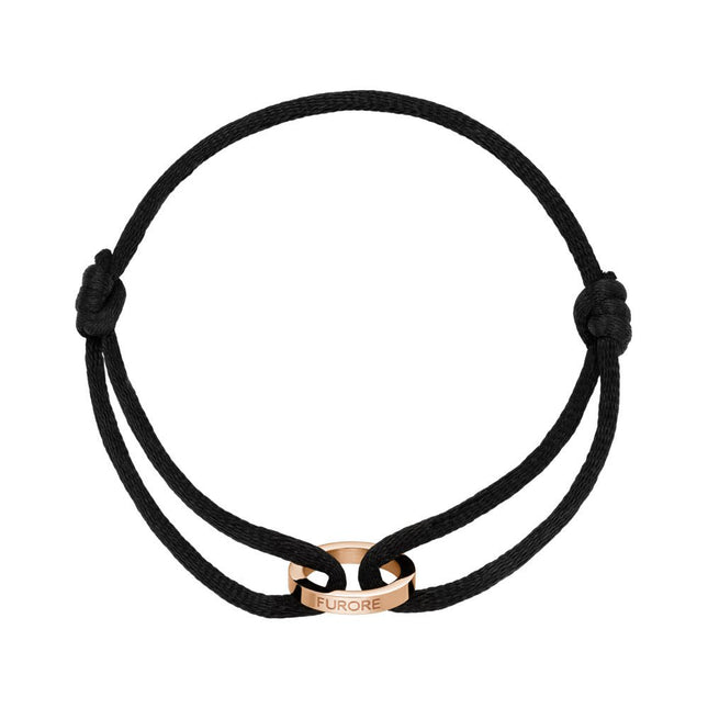 Armband aus Edelstahl und Nylon in Roségold