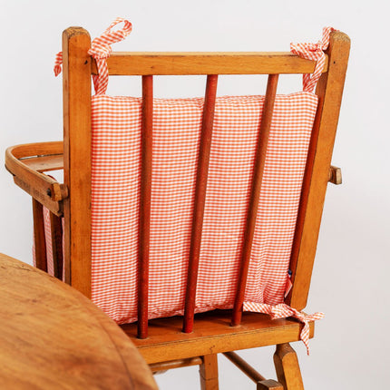 Gingham-Kissen aus Bio-Baumwolle für Hochstühle